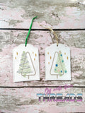DIGITAL DOWNLOAD Retro Tree Card Holder Set Ornament Bookmark Gift Tag