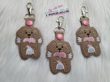 DIGITAL DOWNLOAD Cupid Puppy Snap Tab Keychain