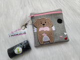 DIGITAL DOWNLOAD 5x5 Applique Cupid Puppy Poo Bag Zippered Bag and 4x4 Stand Alone